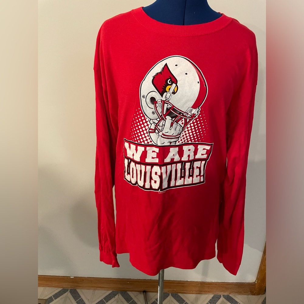 Red Louisville Long Sleeve Shirt